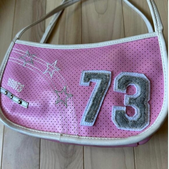 Vintage Y2K Roots mini shoulder bag in pastel pink - Picture 3 of 7